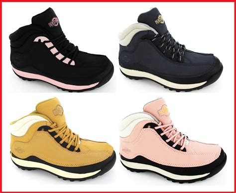 WOMENS SAFETY STEEL TOE CAP WORK HIKING LEATHER LADIES TRAINERS BOOTS ...