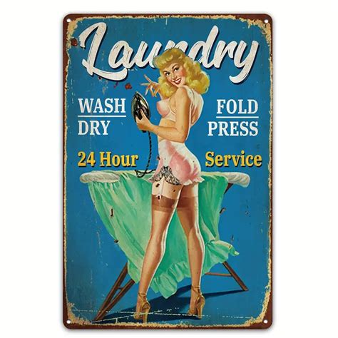 Vintage Metal Sign Pin Laundry Wall Decor Laundry Bars - Temu
