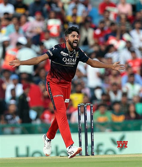 Mohali : RCB bowler Mohammed Siraj appeals successfully for LBW #Gallery - Social News XYZ