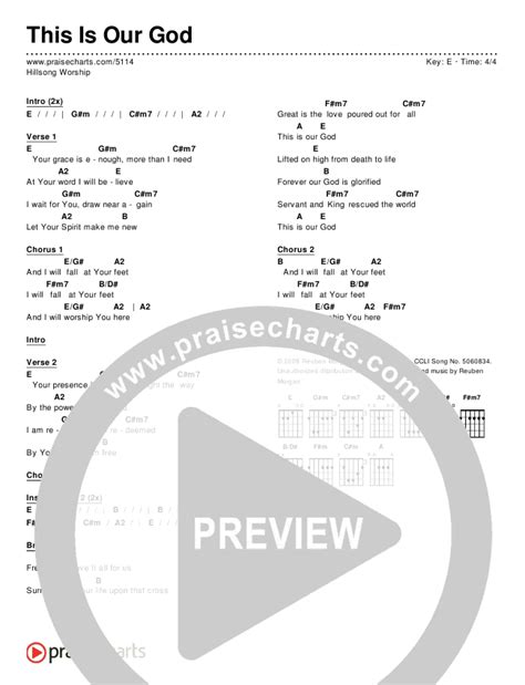 This Is Our God Chords - Sheet and Chords Collection