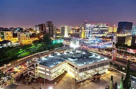 Accra, Ghana, at night. | Most peaceful countries, Accra, Ghana tourism