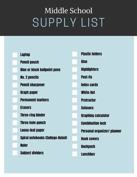 Back to School Supply List 2024: School Supply List - Capitalize My Title