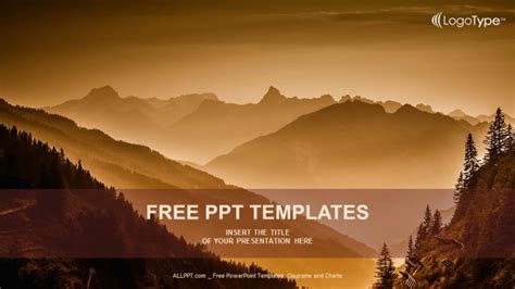 Free Mystical Mountain Layers Powerpoint Template - DesignHooks