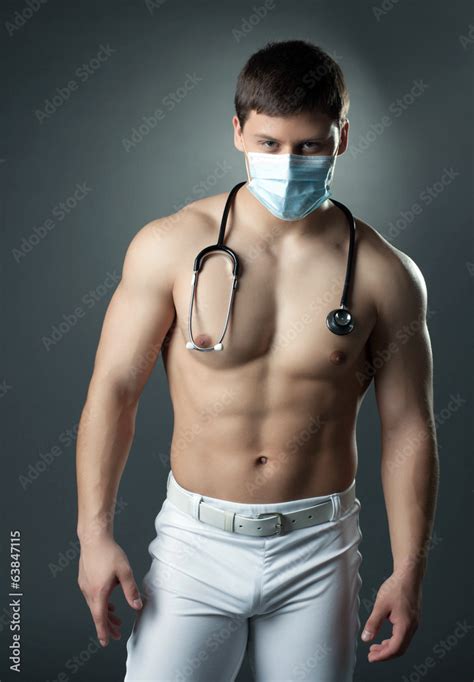 Sexy dancer in doctor costume with stethoscope Stock Photo | Adobe Stock