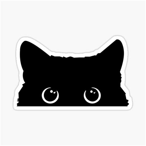 "Peeking Cat Sticker" Sticker for Sale by NoureddineDa | Redbubble