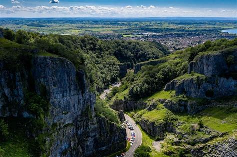 Premium Photo | Aerial view of Cheddar Gorge, Mendip Hills, Somerset, England