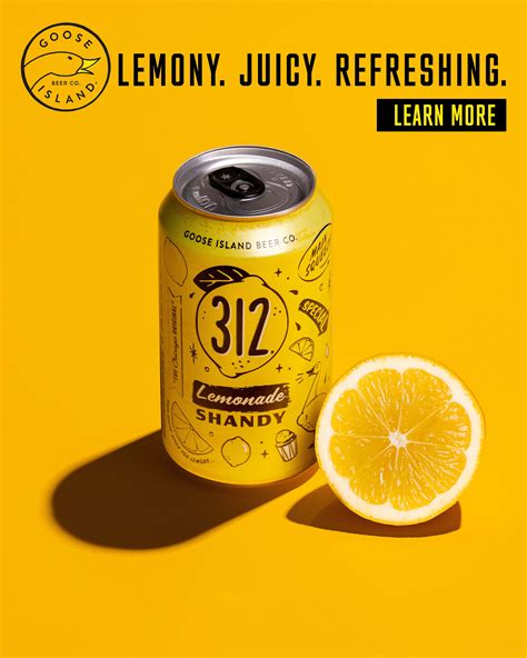 312 Lemonade Shandy is now available in 2021 | Shandy, Goose island beer, Fun drinks