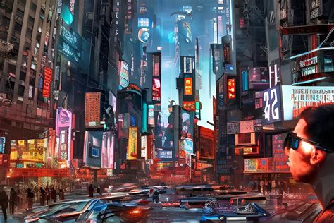 New York City cyberpunk Edition Ai Wallpaper Digital Art Digital ...