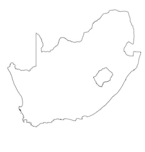 South Africa Outline Map, South Africa Blank Map