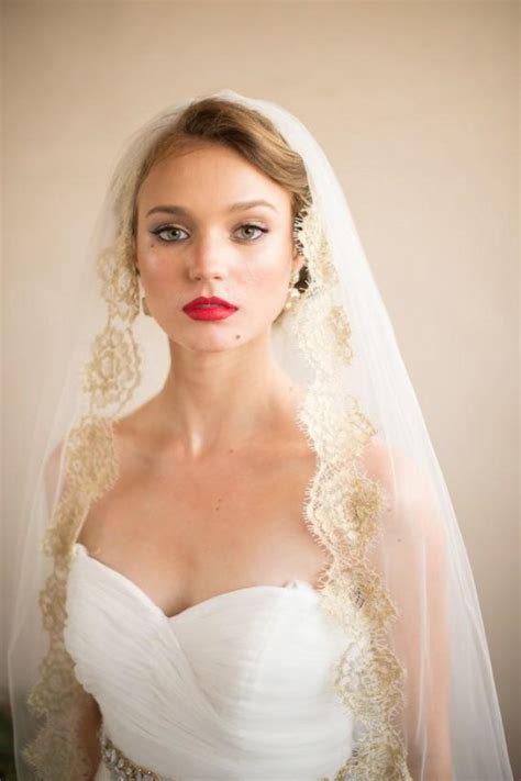 GOLD VEIL- Hair Accessories Wedding Veil- French Chantilly ISABELLA ...