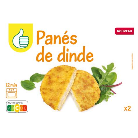 POUCE Panés de dinde 2 pièces 200g pas cher - Auchan.fr