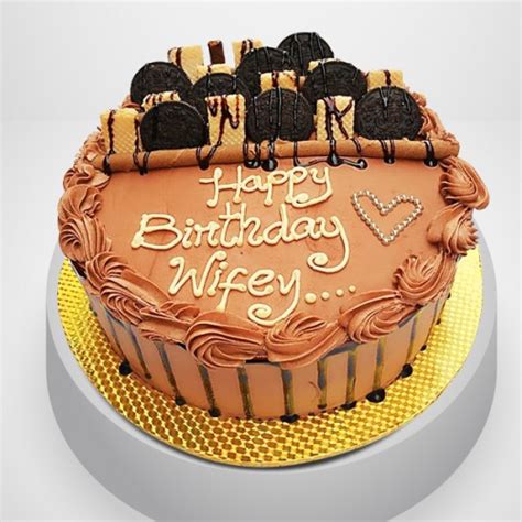 Send happy birthday wife chocolate oreo cake online by GiftJaipur in ...