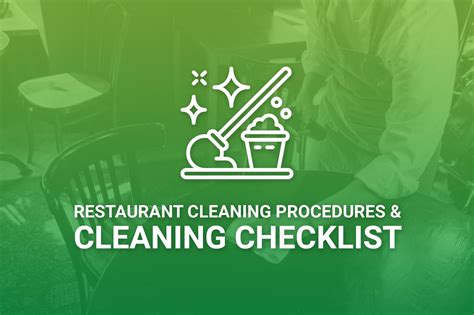 Restaurant Cleaning Procedures & Cleaning Checklist / The Ultimate Restaurant Cleaning Checklist
