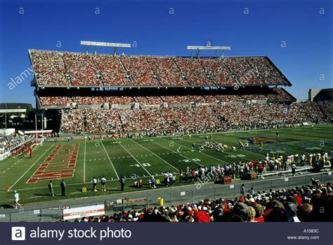 University of Arizona football game fans in crowded stadium Tucson ...