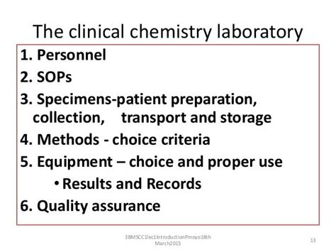 Introduction to clinical chemistry