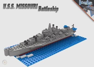 Custom Lego Battleship with Instructions, WWII Military Navy USS ...