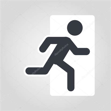 Vector emergency exit icon — Stock Vector © vitek75 #80940464