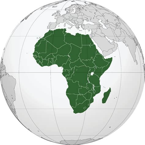 Map of Globe of Africa 6597057 Vector Art at Vecteezy