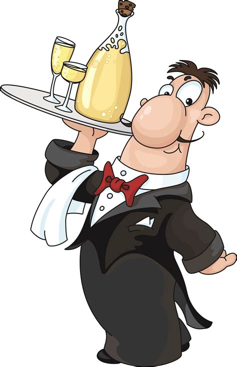 waiter cartoon - Clip Art Library