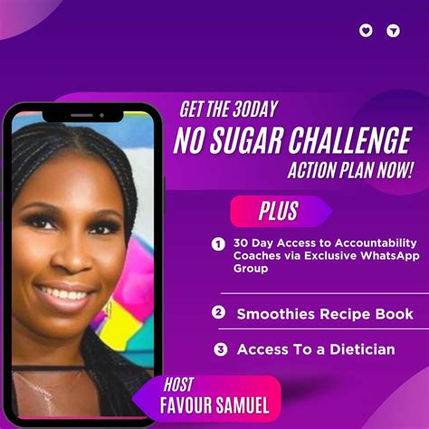 Buy 30 Day NO SUGAR Challenge PLAN by Favour Samuel on Selar.co
