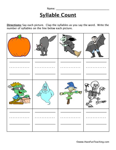 Syllable Worksheets - Page 2 of 3 - Have Fun Teaching