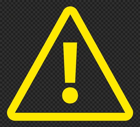 Yellow Caution Triangle Warning Sign Icon FREE PNG | Citypng