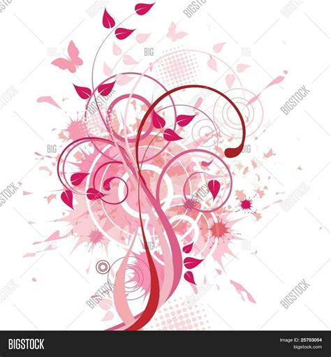 Pink Floral Vector & Photo (Free Trial) | Bigstock