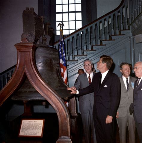 ST-C209-1-62. President John F. Kennedy Views Liberty Bell at ...