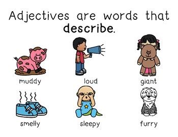 Adjectives visual by The Speech and Language Lady | TPT