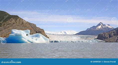 Iceberg, Glacier and Glacial Lake Stock Image - Image of grey, south: 54989581