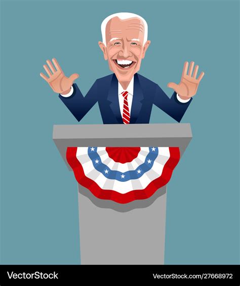 Caricature presidential candidate joe biden Vector Image