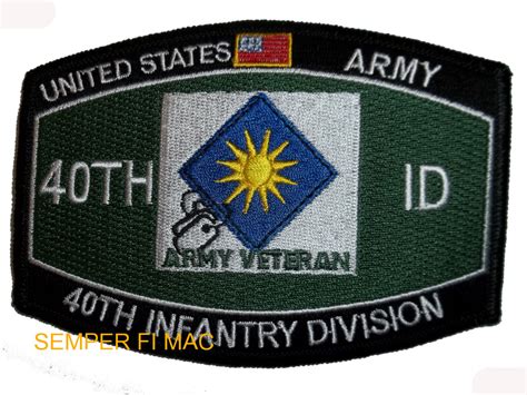 40TH INFANTRY DIVISION ID HAT PATCH US ARMY VETERAN GIFT LOS ALAMITOS PIN UP WOW | eBay