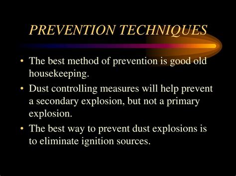 PPT - DUST EXPLOSION PREVENTION PowerPoint Presentation - ID:280645