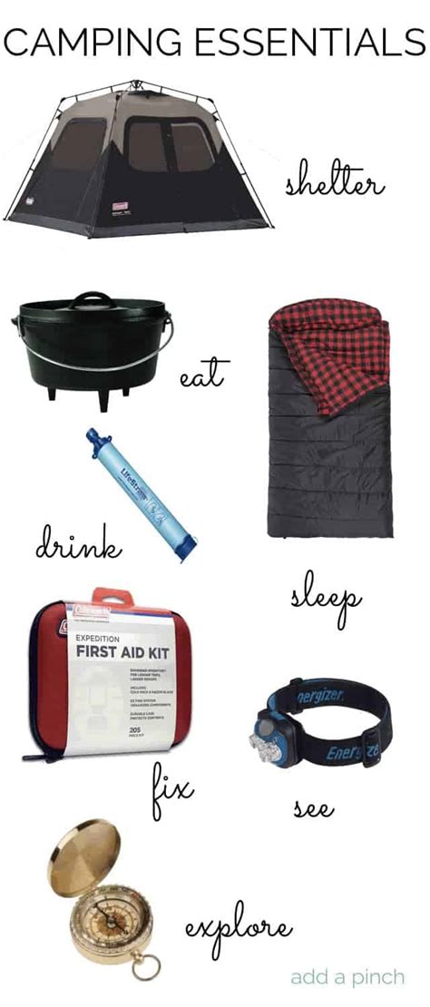 A Few Camping Essentials - Add a Pinch