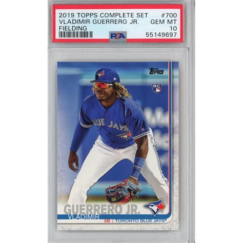 Graded 2019 Topps Complete Set Vladimir Vlad Guerrero Jr. #700 Fielding ...