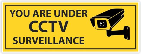 Anne Print Solutions® You are Under CCTV Surveillance Stickers Self Adhesive Vinyl Pack of 4 Pcs ...