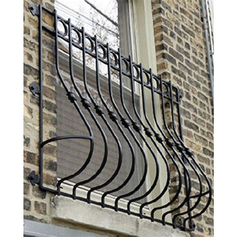 Classical Wrought Iron Customized Window Grill Antirust Solid Bar Grill ...