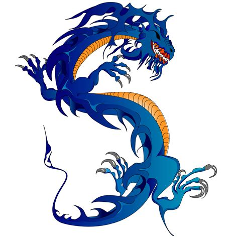 Blue dragon rising on white background vector illustration 11332768 Vector Art at Vecteezy