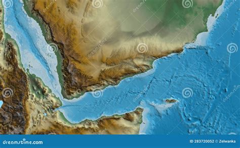 Yemen area. Relief map stock illustration. Illustration of shape - 283720052