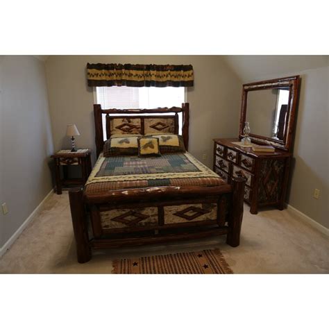 The Amish Furniture Company Adirondack Red Cedar Log - Diamond Bedroom ...