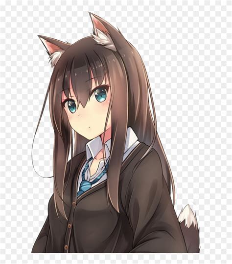 Anime Cute Wolf Girl - Free Transparent PNG Clipart Images Download