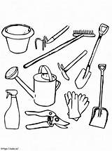 Garden Tools coloring Page sketch template