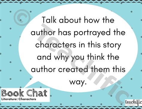 Book Chats: Character Portrayal | Teachific