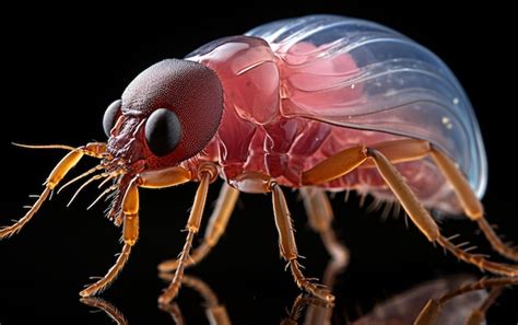 Premium AI Image | Macro View of a Flea isolated on transparent Background