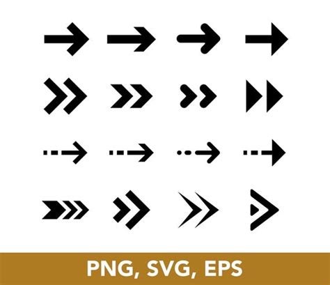 Arrow Icons SVG Bundle PNG EPS Vector Files Circut Files - Etsy