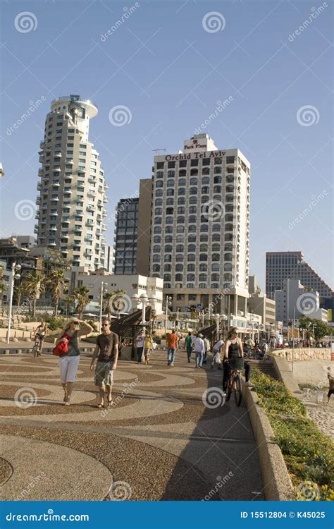 Tel-Aviv,promenade in Summer Day Editorial Stock Image - Image of ...