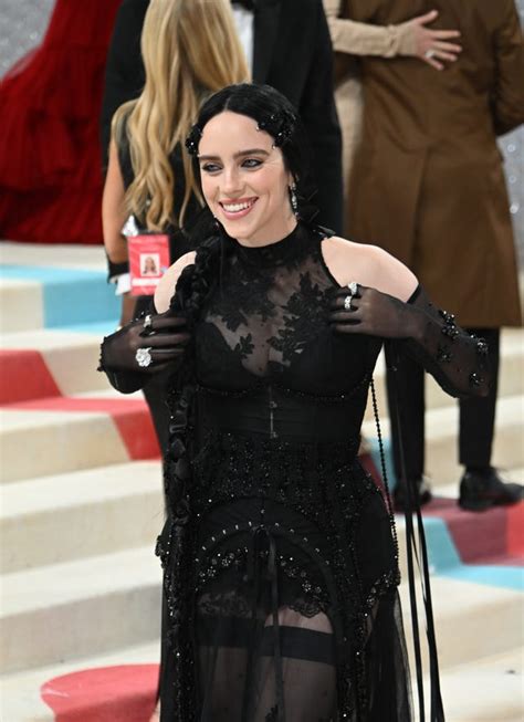 Billie Eilish Wore Black Lace Dress at the 2023 Met Gala