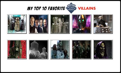 My Top 10 Doctor Who Villains by AK-97andCompany on DeviantArt