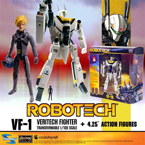 Robotech Veritech Fighter Transformable 1/100 scale + 4.25" Pilot ...