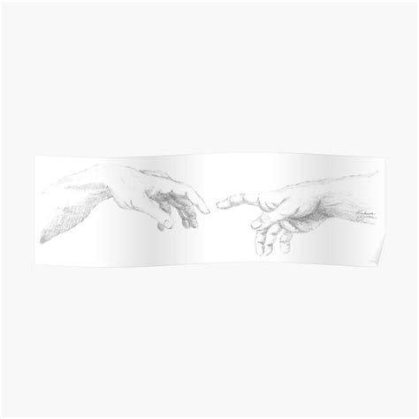 The Creation of Adam Sketch Premium Matte Vertical Poster sold by ...